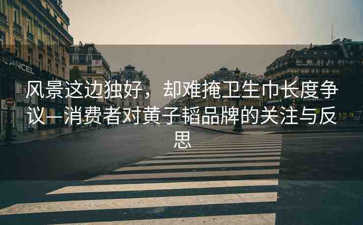 風(fēng)景這邊獨好，卻難掩衛(wèi)生巾長度爭議—消費者對黃子韜品牌的關(guān)注與反思