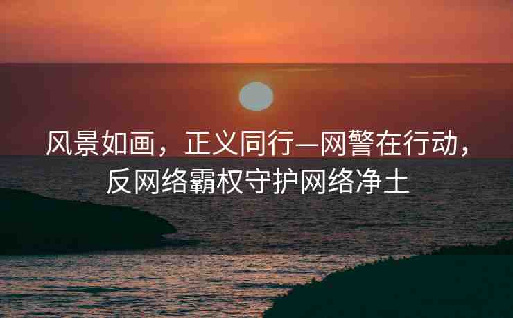 風(fēng)景如畫，正義同行—網(wǎng)警在行動(dòng)，反網(wǎng)絡(luò)霸權(quán)守護(hù)網(wǎng)絡(luò)凈土