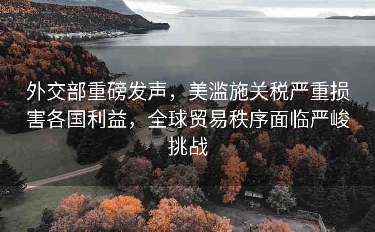 外交部重磅發(fā)聲，美濫施關(guān)稅嚴(yán)重?fù)p害各國(guó)利益，全球貿(mào)易秩序面臨嚴(yán)峻挑戰(zhàn)