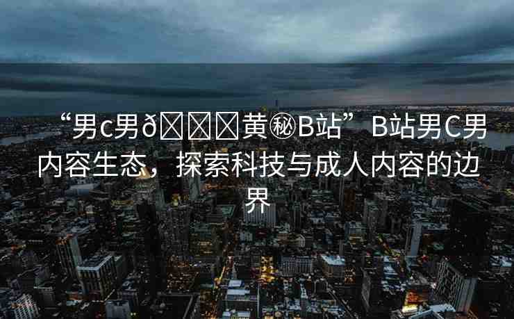 “男c男??黃秘B站”B站男C男內(nèi)容生態(tài)，探索科技與成人內(nèi)容的邊界