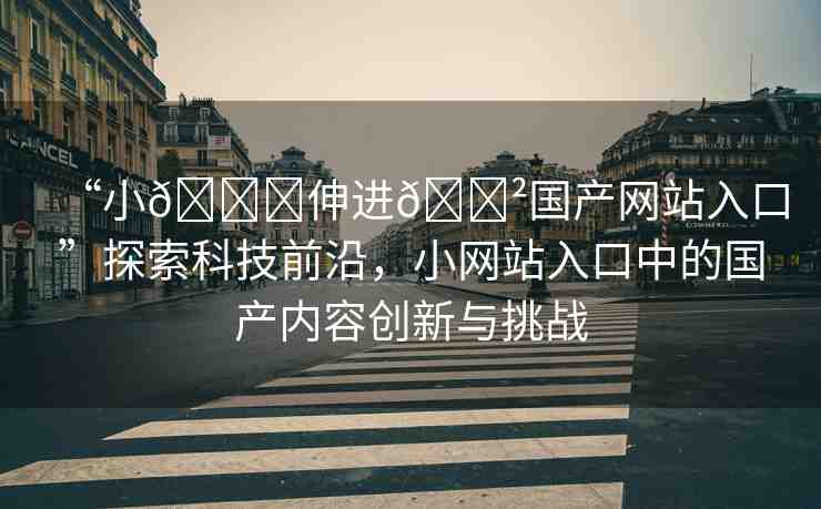“小??伸進??國產(chǎn)網(wǎng)站入口”探索科技前沿，小網(wǎng)站入口中的國產(chǎn)內(nèi)容創(chuàng)新與挑戰(zhàn)