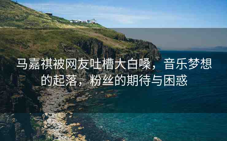 馬嘉祺被網(wǎng)友吐槽大白嗓，音樂夢想的起落，粉絲的期待與困惑