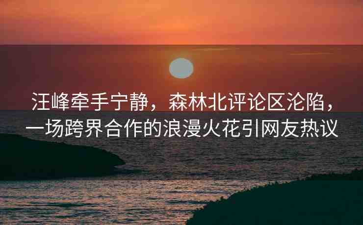 汪峰牽手寧靜，森林北評論區(qū)淪陷，一場跨界合作的浪漫火花引網(wǎng)友熱議