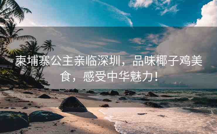 柬埔寨公主親臨深圳，品味椰子雞美食，感受中華魅力！