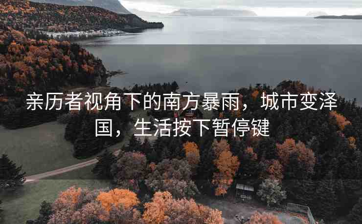 親歷者視角下的南方暴雨，城市變澤國，生活按下暫停鍵