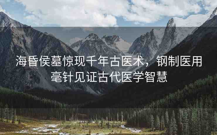 ?；韬钅贵@現(xiàn)千年古醫(yī)術(shù)，鋼制醫(yī)用毫針見(jiàn)證古代醫(yī)學(xué)智慧