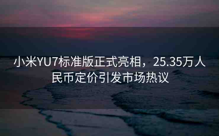 小米YU7標(biāo)準(zhǔn)版正式亮相，25.35萬人民幣定價(jià)引發(fā)市場(chǎng)熱議