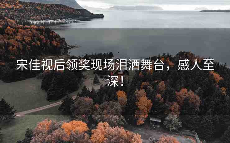 宋佳視后領(lǐng)獎現(xiàn)場淚灑舞臺，感人至深！