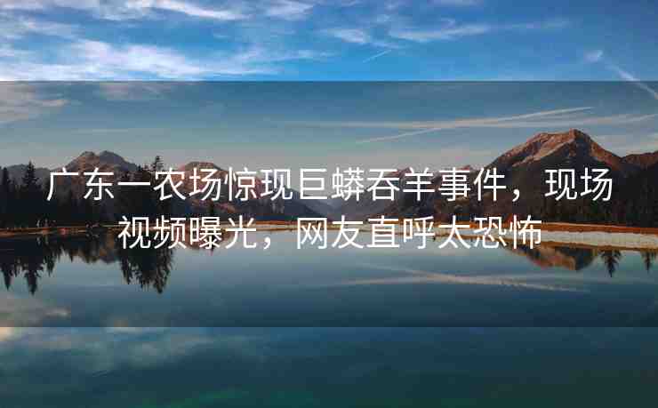 廣東一農(nóng)場驚現(xiàn)巨蟒吞羊事件，現(xiàn)場視頻曝光，網(wǎng)友直呼太恐怖