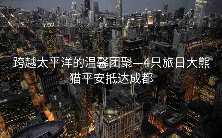 跨越太平洋的溫馨團聚—4只旅日大熊貓平安抵達成都