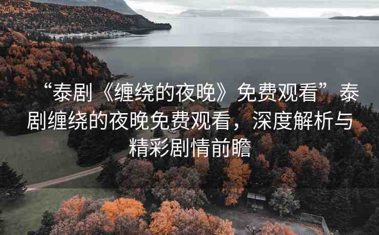 “泰劇《纏繞的夜晚》免費觀看”泰劇纏繞的夜晚免費觀看，深度解析與精彩劇情前瞻