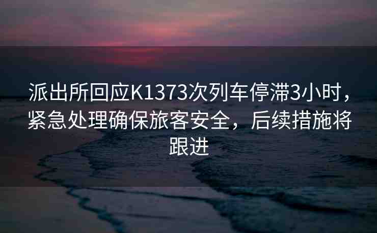 派出所回應(yīng)K1373次列車停滯3小時(shí)，緊急處理確保旅客安全，后續(xù)措施將跟進(jìn)