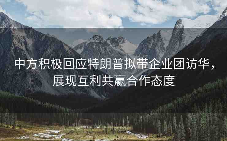 中方積極回應(yīng)特朗普擬帶企業(yè)團(tuán)訪華，展現(xiàn)互利共贏合作態(tài)度