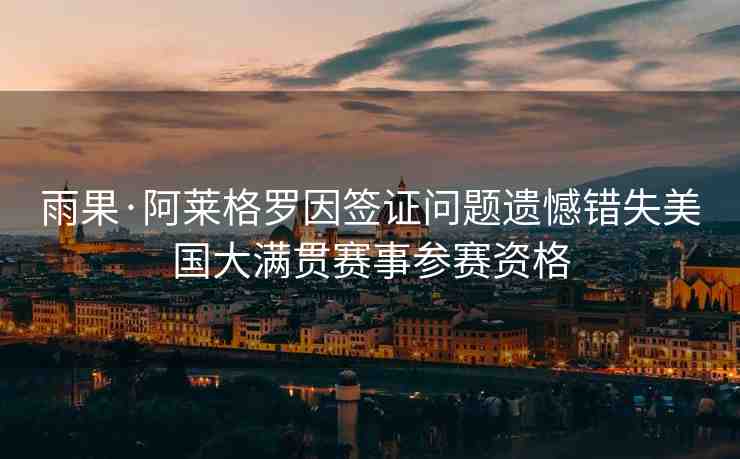 雨果·阿萊格羅因簽證問題遺憾錯(cuò)失美國(guó)大滿貫賽事參賽資格