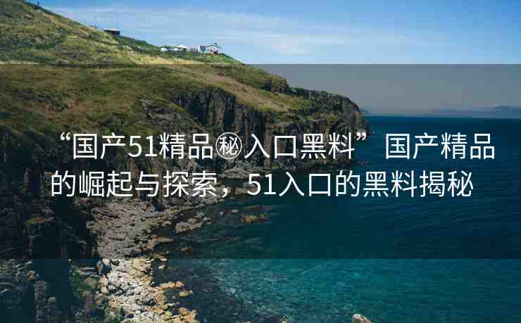 “國產51精品秘入口黑料”國產精品的崛起與探索，51入口的黑料揭秘