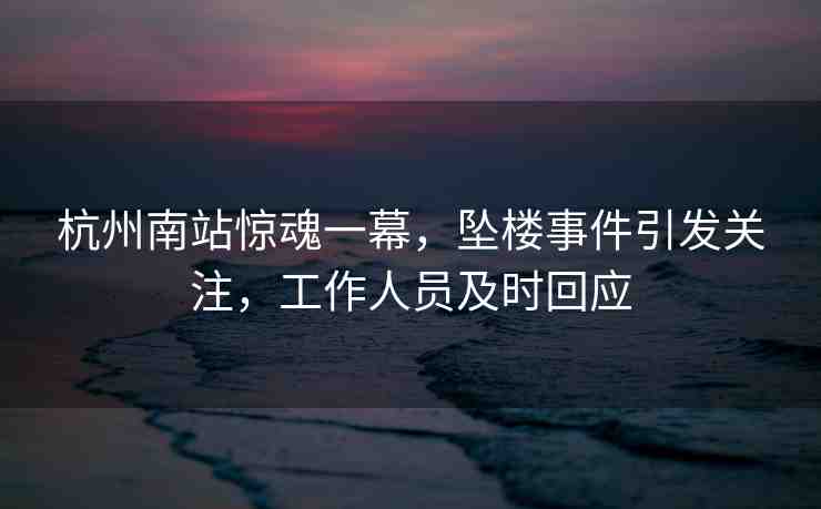 杭州南站驚魂一幕，墜樓事件引發(fā)關(guān)注，工作人員及時回應(yīng)