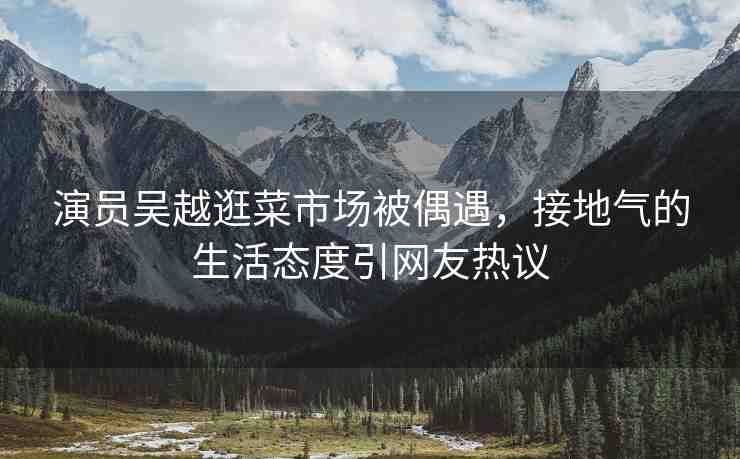 演員吳越逛菜市場被偶遇，接地氣的生活態(tài)度引網(wǎng)友熱議