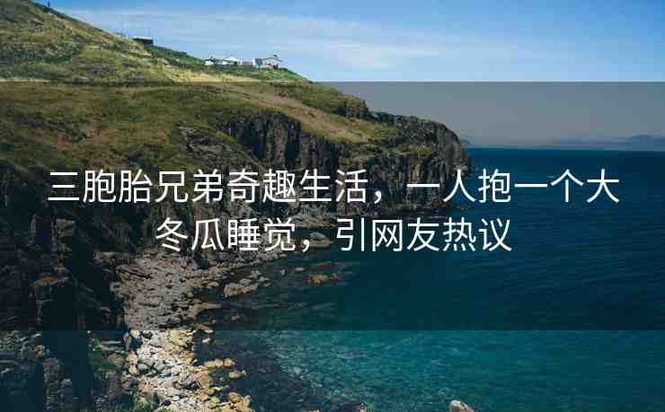 三胞胎兄弟奇趣生活，一人抱一個(gè)大冬瓜睡覺，引網(wǎng)友熱議