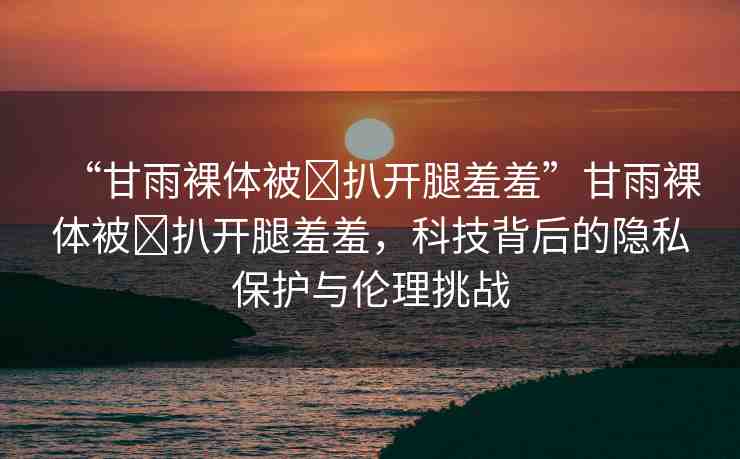 “甘雨裸體被?扒開腿羞羞”甘雨裸體被?扒開腿羞羞，科技背后的隱私保護(hù)與倫理挑戰(zhàn)