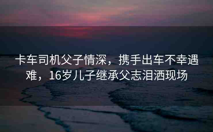 卡車司機父子情深，攜手出車不幸遇難，16歲兒子繼承父志淚灑現(xiàn)場