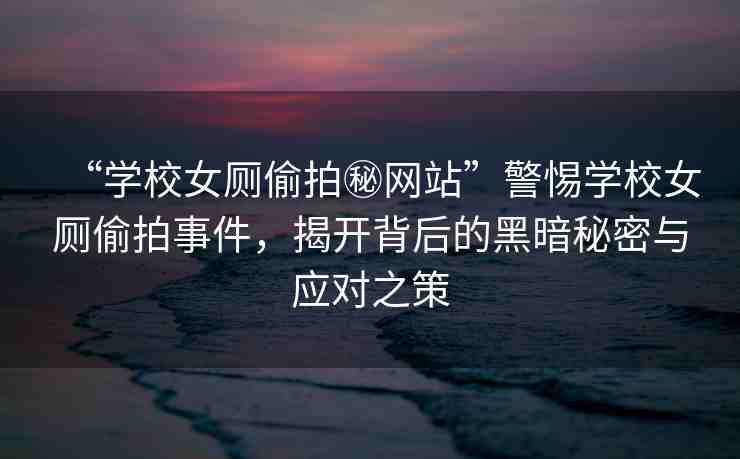 “學(xué)校女廁偷拍秘網(wǎng)站”警惕學(xué)校女廁偷拍事件，揭開背后的黑暗秘密與應(yīng)對之策