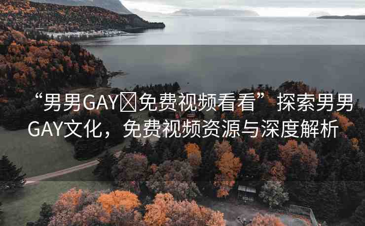 “男男GAY?免費(fèi)視頻看看”探索男男GAY文化，免費(fèi)視頻資源與深度解析