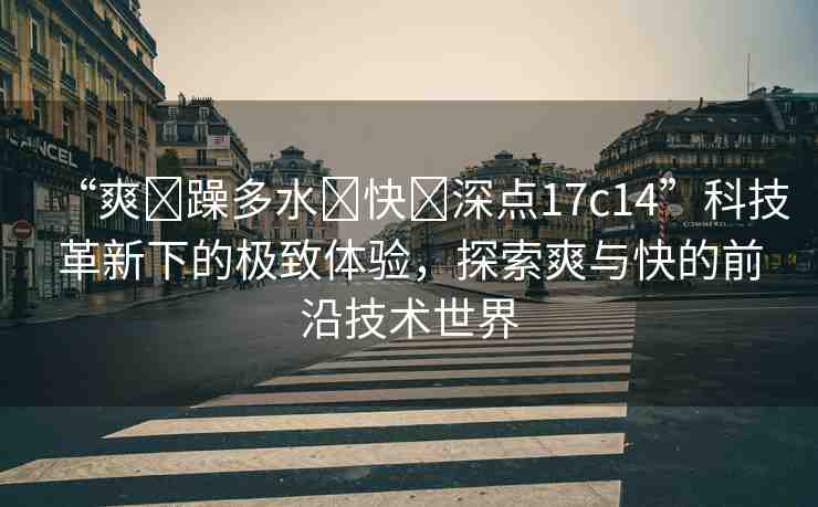 “爽?躁多水?快?深點17c14”科技革新下的極致體驗，探索爽與快的前沿技術世界